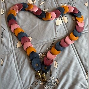 Portland Leather Multicolor Braided Crossbody Strap